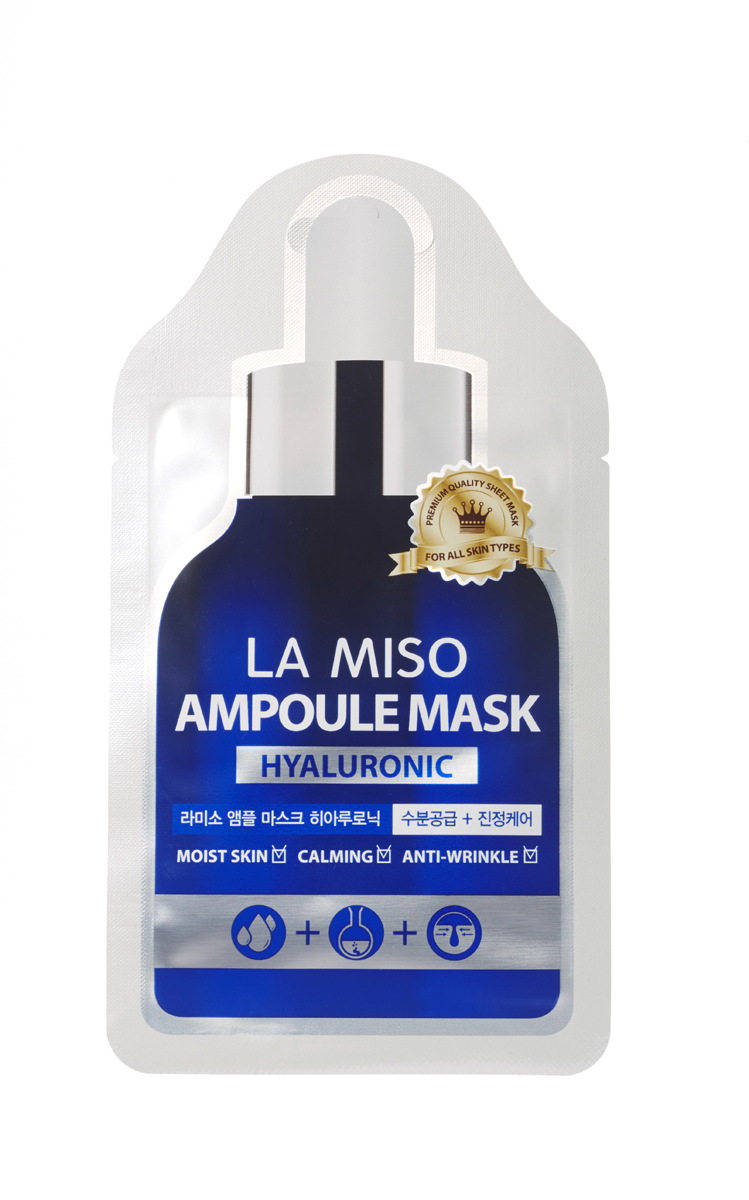 купить La Miso Ампульная маска с гиалуроновой кислотой Ampoule mask hyaluronic, 25 г - заказ и доставка в Москве и Санкт-Петербурге
