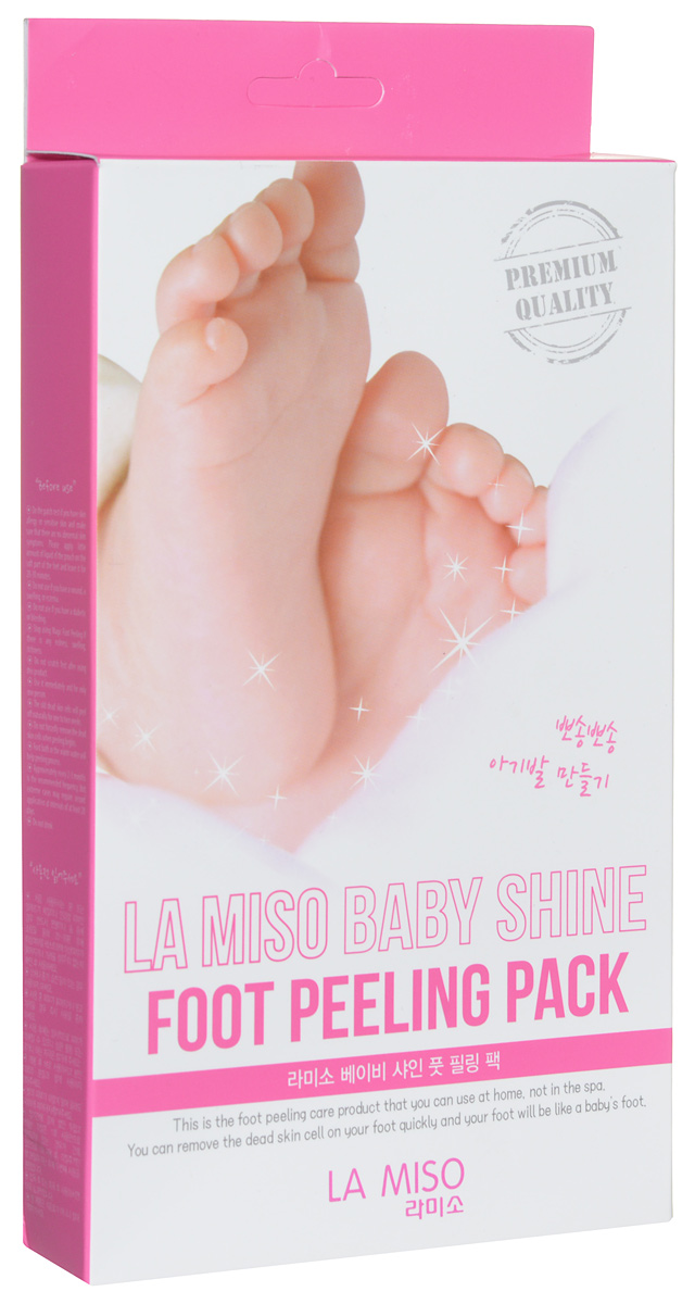 купить La Miso пилинговые носки для ног (1 пара) Baby Shine, 40г - заказ и доставка в Москве и Санкт-Петербурге