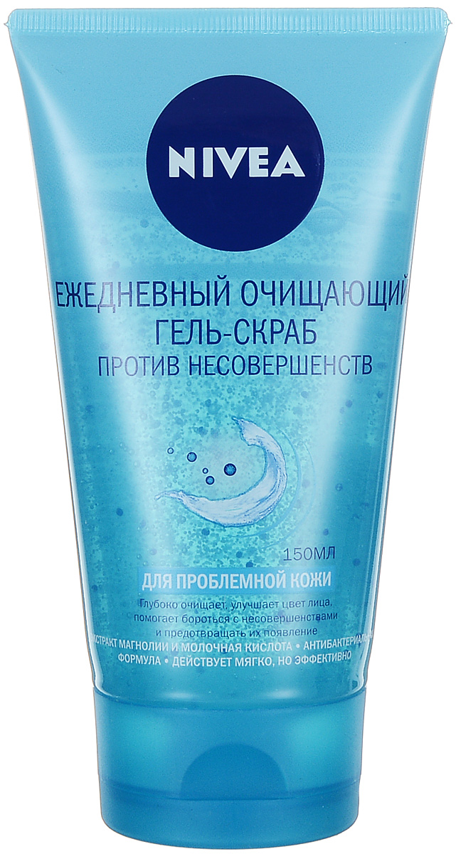 купить NIVEA Ежедневный очищающий гель-скраб против несовершенств 150 мл - заказ и доставка в Москве и Санкт-Петербурге