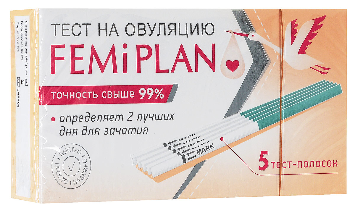 купить FEMiPLAN Тест для определения овуляции тест-полоска №5 - заказ и доставка в Москве и Санкт-Петербурге