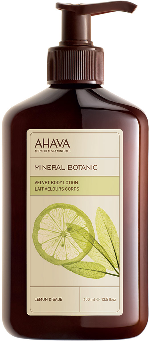 купить Ahava Mineral Botanic Бархатистый крем для тела лимон и шалфей 400 мл - заказ и доставка в Москве и Санкт-Петербурге