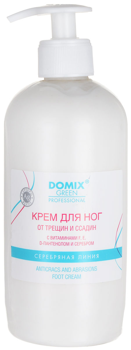 купить Domix Green Professional Крем для ног от трещин и ссадин с витамином F, E, D и серебром, 500 мл - заказ и доставка в Москве и Санкт-Петербурге
