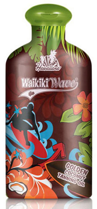 купить Hawaiiana Масло-ускоритель для загара Waikiki Wave Golden Coconut Dark Tanning Oil, с витаминным комплексом, 200 мл - заказ и доставка в Москве и Санкт-Петербурге