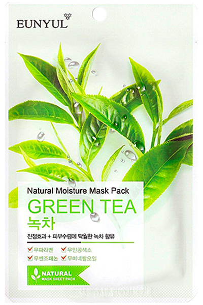 купить Eunyul Маска с зеленым чаем, 22 г - заказ и доставка в Москве и Санкт-Петербурге