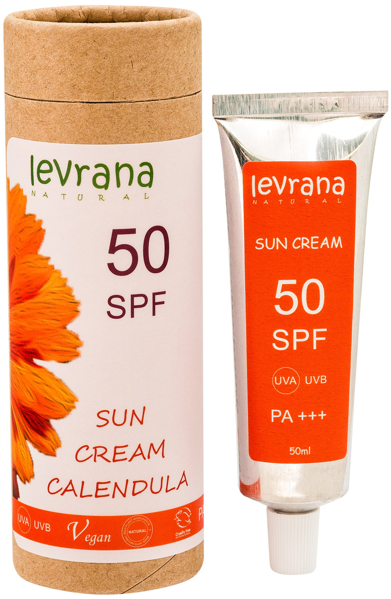 купить Levrana Солнцезащитный крем для тела Календула 50SPF, 50 мл - заказ и доставка в Москве и Санкт-Петербурге