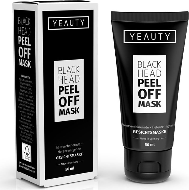 купить Yeauty Очищающая маска для лица черного цвета Peel Off, 50 мл - заказ и доставка в Москве и Санкт-Петербурге