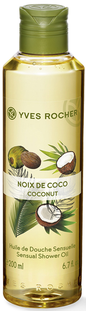 купить Yves Rocher масло для душа Кокосовый орех, 200 мл - заказ и доставка в Москве и Санкт-Петербурге