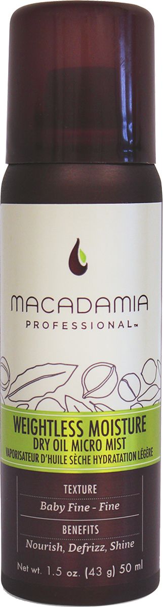 купить Macadamia Увлажняющее сухое спрей-масло для тонких волос, 50 мл - заказ и доставка в Москве и Санкт-Петербурге