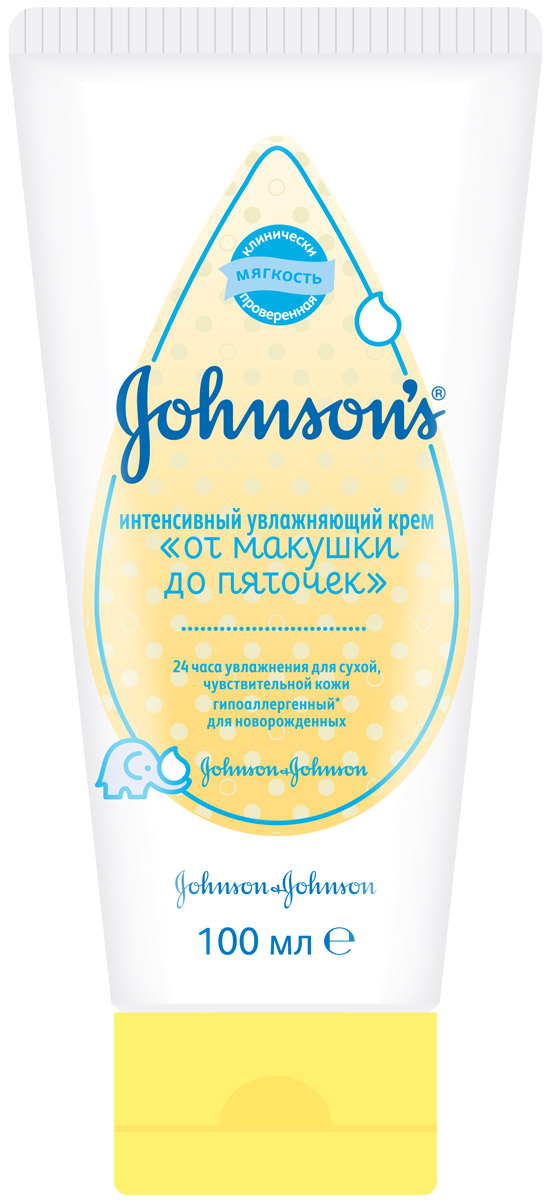 купить Johnson's Детский интенсивный увлажняющий крем От макушки до пяточек 100 мл - заказ и доставка в Москве и Санкт-Петербурге