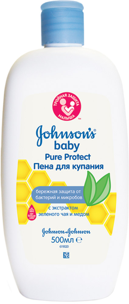 купить Johnson's baby Pure Protect Детская гель-пена для душа 300 мл - заказ и доставка в Москве и Санкт-Петербурге