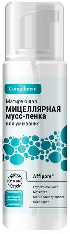 купить Compliment Мицеллярная мусс-пенка для умывания матирующая, 150 мл - заказ и доставка в Москве и Санкт-Петербурге