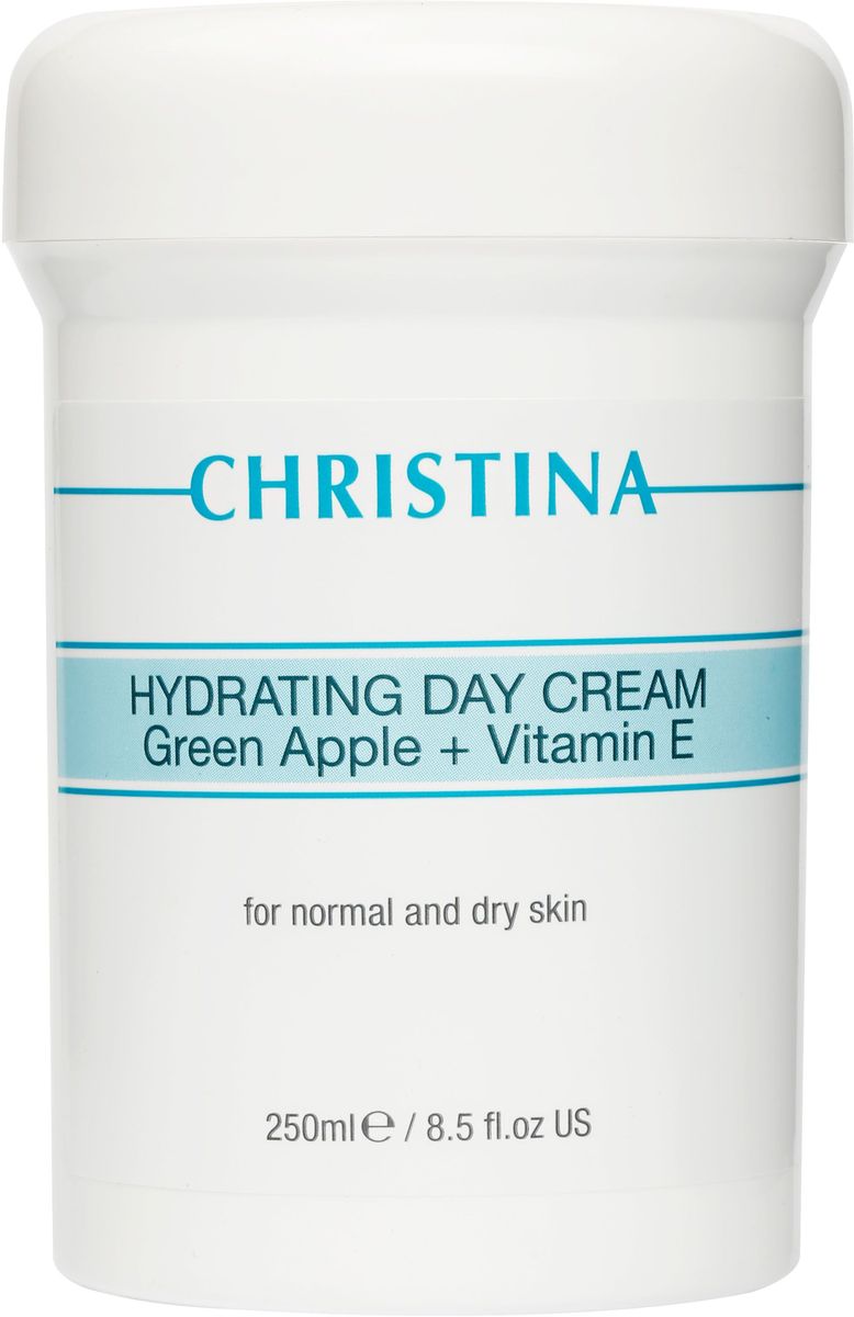 купить Christina Hydrating Day Cream Green Apple + Vitamin E - Увлажняющий дневной крем с зеленым яблоком и витамином Е 250 мл - заказ и доставка в Москве и Санкт-Петербурге