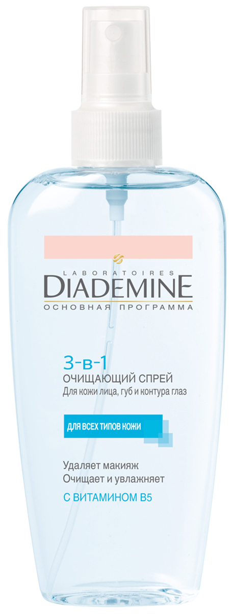 купить Diademine Очищающий спрей 3 в 1 для лица, с витамином, для лица, глаз и губ, для всех типов кожи, 200 мл - заказ и доставка в Москве и Санкт-Петербурге