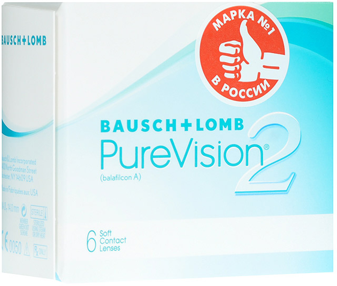 купить Bausch + Lomb контактные линзы Pure Vision 2 (6шт / 8.6 / - 0.50) - заказ и доставка в Москве и Санкт-Петербурге
