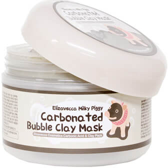 купить Elizavecca Очищающая кислородная маска на основе глины Milky Piggy Carbona Ted Bubble Clay Pack, 100 мл - заказ и доставка в Москве и Санкт-Петербурге