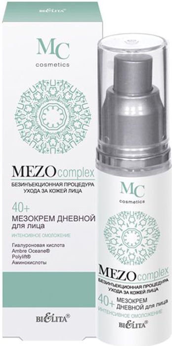 купить Белита Мезокрем дневной для лица 40+ Интенсивное омоложение MEZOcomplex, 50 мл - заказ и доставка в Москве и Санкт-Петербурге