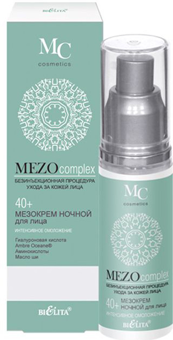 купить Белита Мезокрем ночной для лица 40+ Интенсивное омоложение MEZOcomplex, 50 мл - заказ и доставка в Москве и Санкт-Петербурге