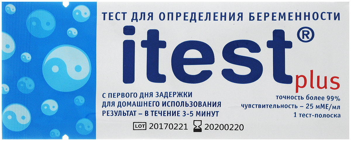 купить Itest Тест на определение беременности Plus, тест-полоска, 1 шт - заказ и доставка в Москве и Санкт-Петербурге