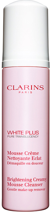 купить Clarins Очищающий мусс, осветляющий тон кожи White Plus, 150 мл - заказ и доставка в Москве и Санкт-Петербурге