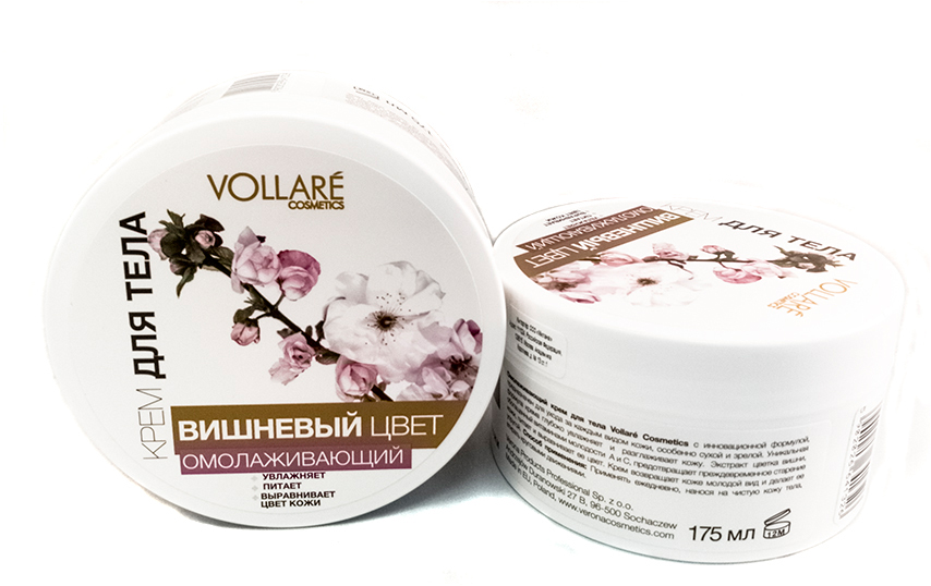 купить Verona Products Professional Vollare Cosmetics Омолаживающий крем для тела Вишневый цвет, 175 мл - заказ и доставка в Москве и Санкт-Петербурге