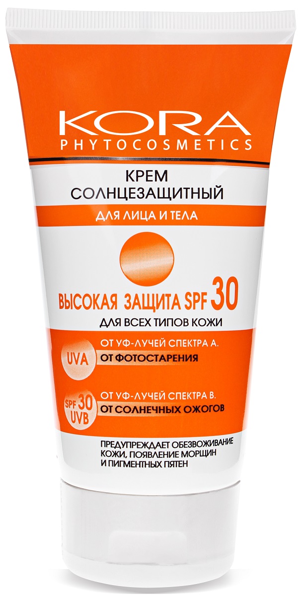 купить KORA Крем солнцезащитный для лица и тела SPF 30, 150 мл - заказ и доставка в Москве и Санкт-Петербурге