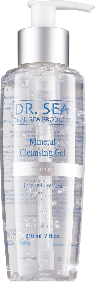 купить Dr. Sea Гель для лица и глаз, очищающий, минеральный, с витамином E, 210 мл - заказ и доставка в Москве и Санкт-Петербурге
