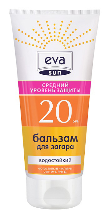 купить Pollena Eva Бальзам для загара Eva Sun средний уровень защиты SPF 20, 200 мл - заказ и доставка в Москве и Санкт-Петербурге