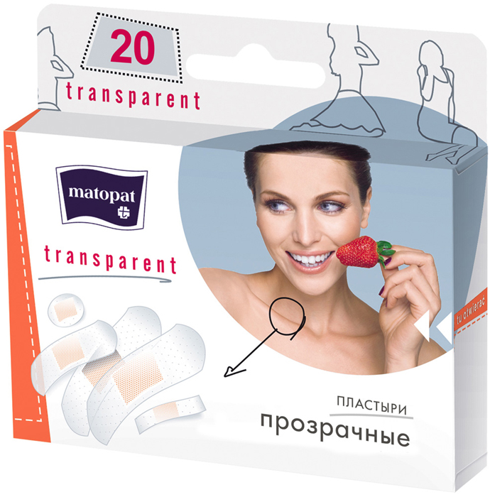 купить MATOPAT Пластырь Transparent, 20 шт - заказ и доставка в Москве и Санкт-Петербурге