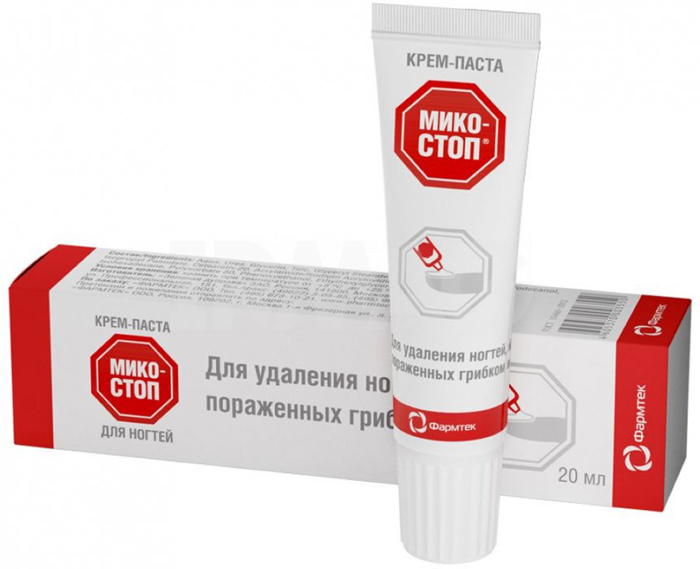 купить Микостоп Крем-паста для удаления ногтей пораженных грибком, 20 мл - заказ и доставка в Москве и Санкт-Петербурге