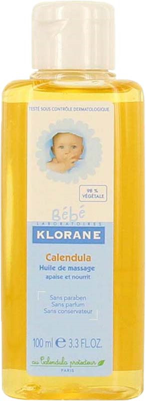 купить Масло детское массажное Klorane Bebe, с календулой, 100 мл - заказ и доставка в Москве и Санкт-Петербурге